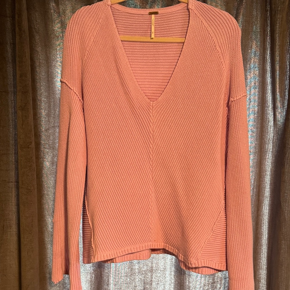 Free People Lilac Knit Slouchy Sweater